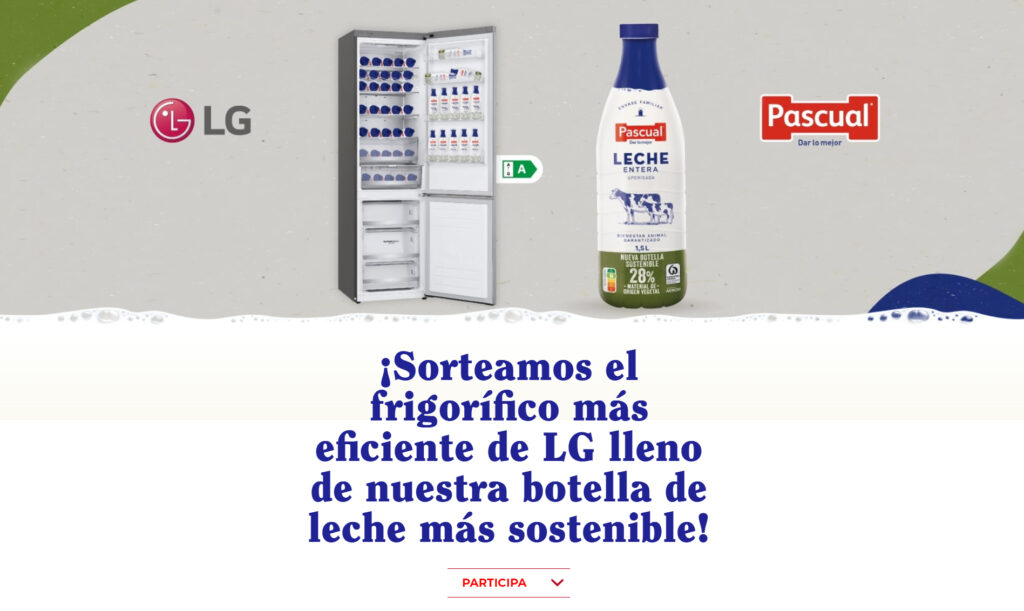 Sorteo de frigorífico LG con leche Pascual